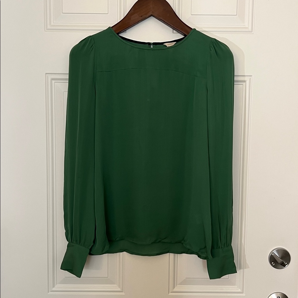 J. Crew Forest Green Blouse